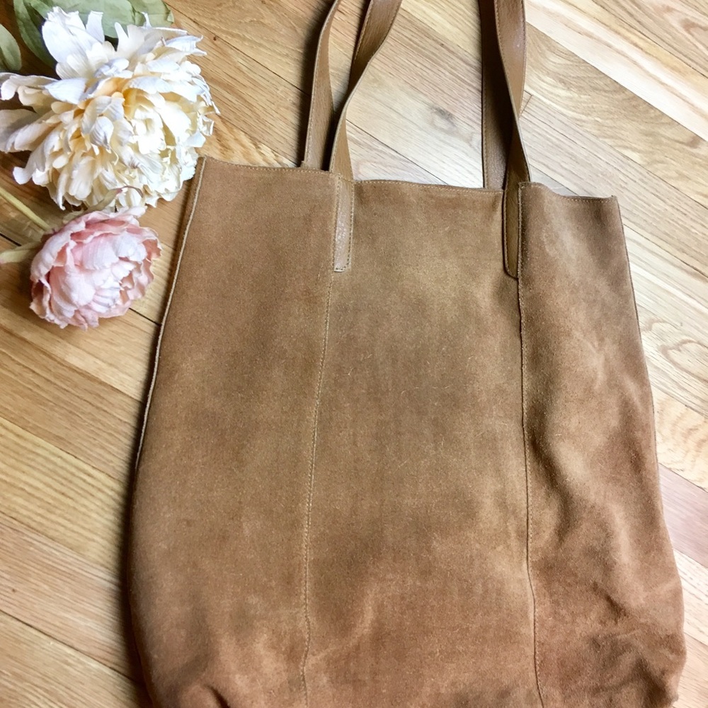 Merona Brown Suede Tote Bag